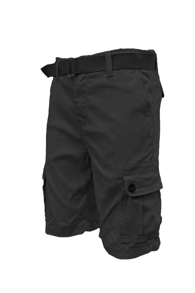 CS002 Mens Casual Cotton Belted Cargo Shorts