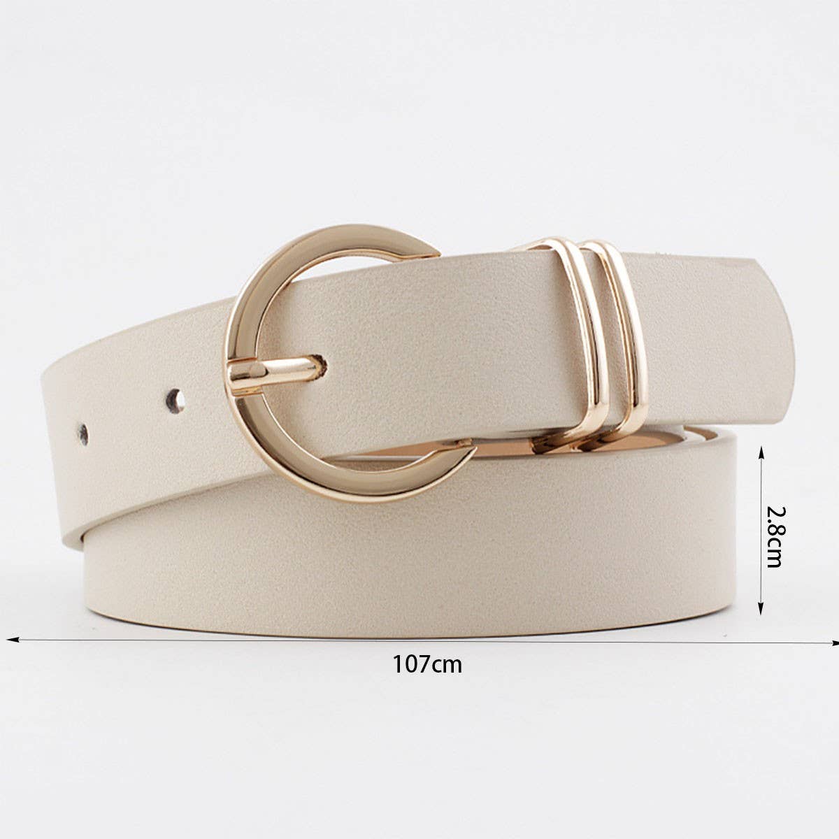 RING HOLE PIN BUCKLE DECORATIVE AMERICAN BELT_CWASC0582