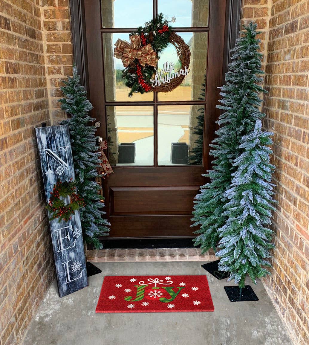 Joy Flakes Doormat, 18" x 30"