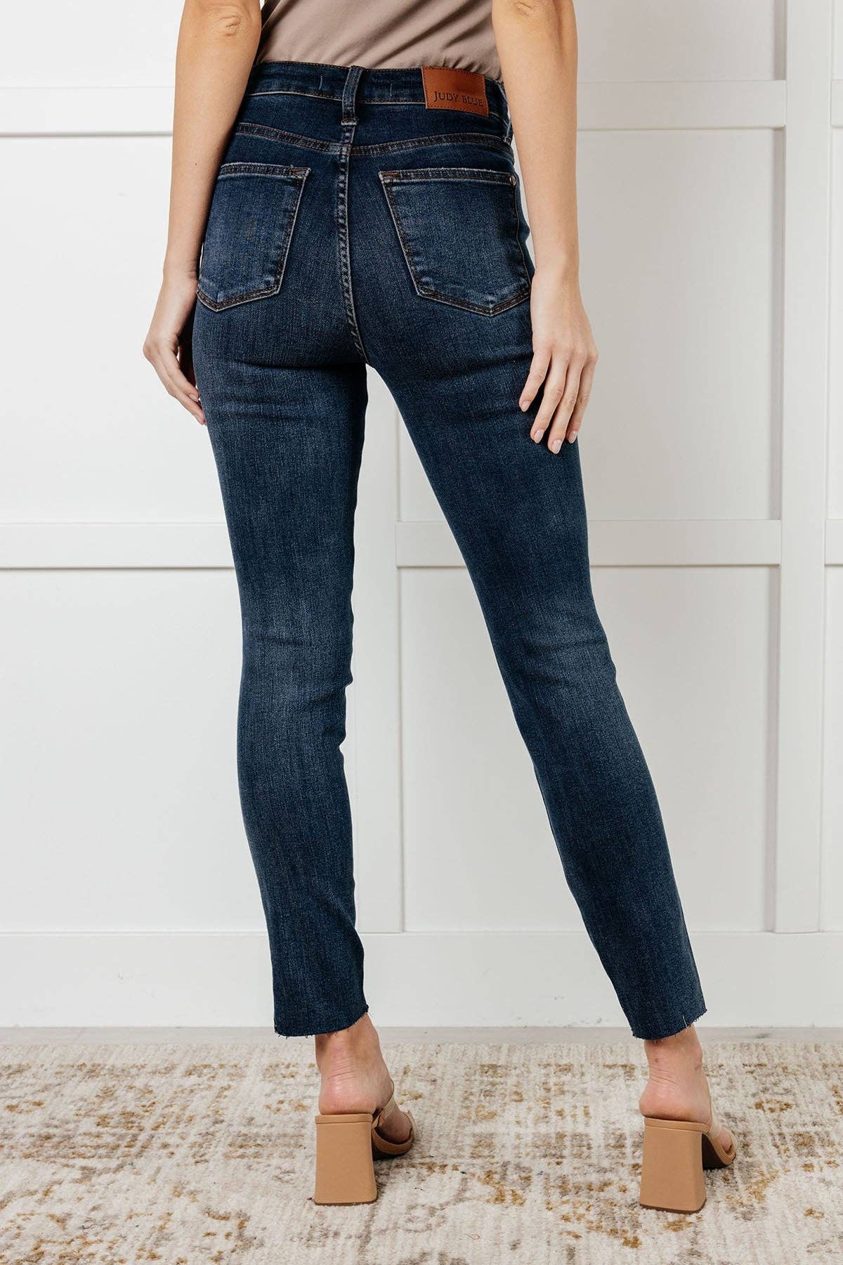 Judy Blue High Rise Control Top Step Hem Skinny Jeans
