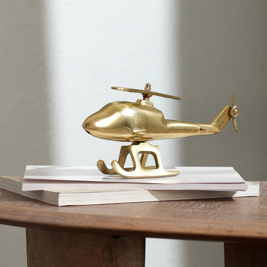Decorative Helicopter-Accent Figurine