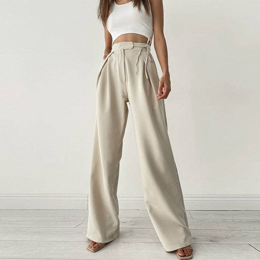 Solid High Waist Loose Sports Women Daily Pants CC21172PF