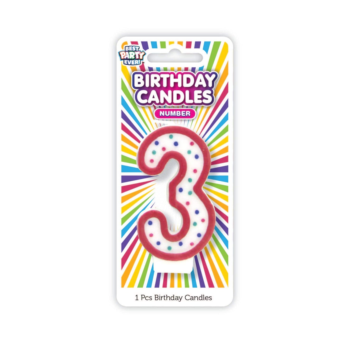 Number Birthday Candles 3