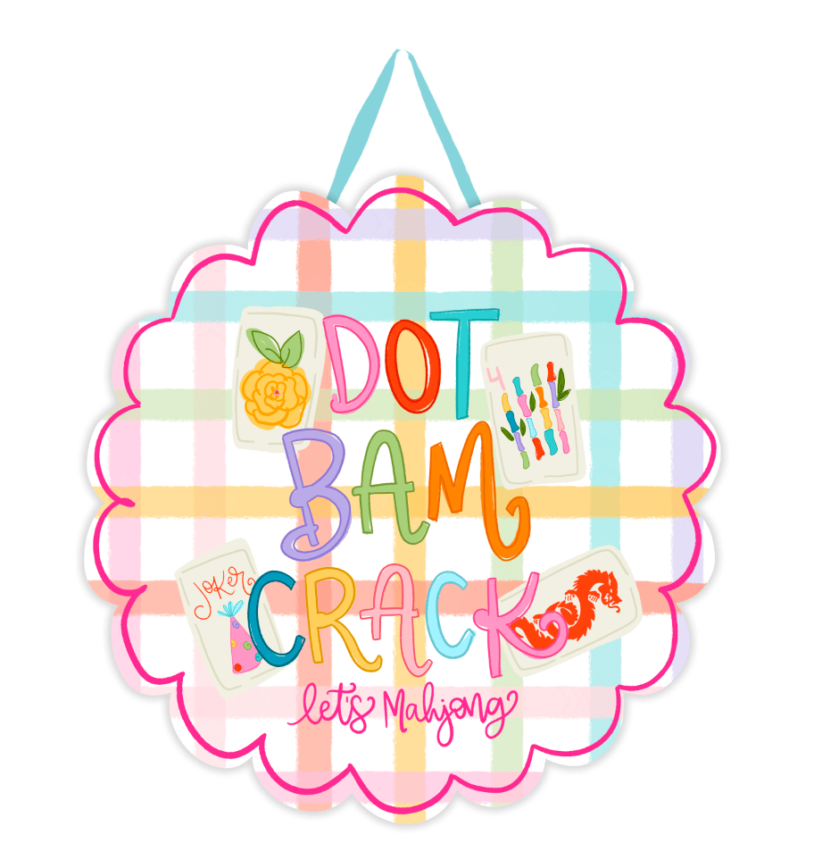 Dot Bam Crack Mahjong Doorhanger