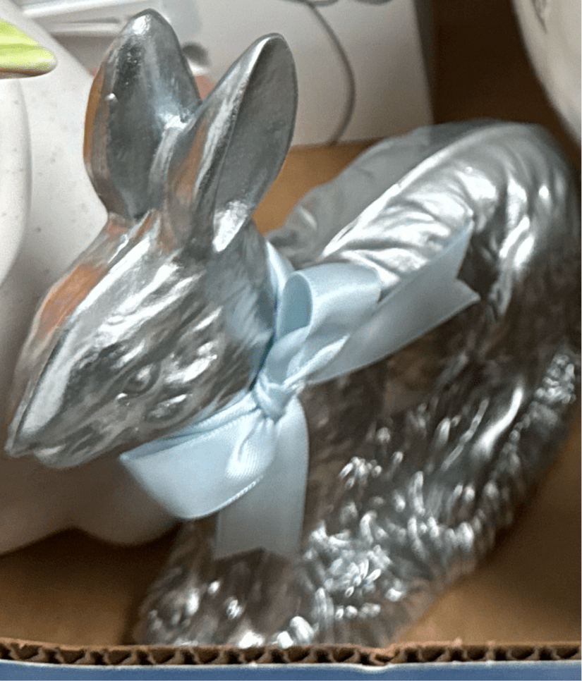 Blue "candy" Ceramic Bunny