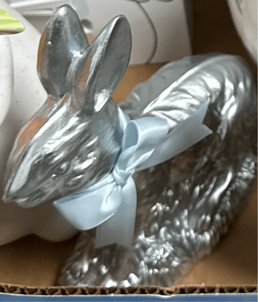 Blue "candy" Ceramic Bunny
