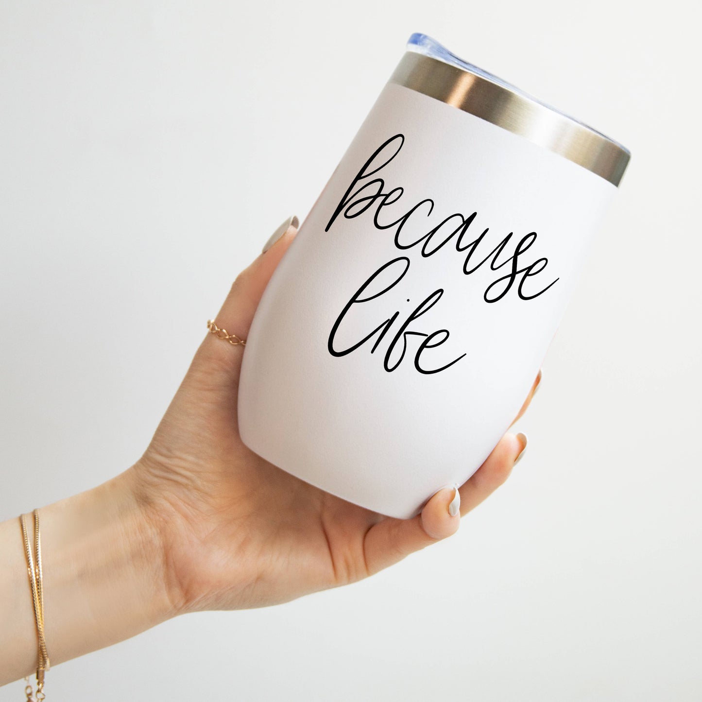 Wine Tumbler With Lid, 17oz Insulated Stainless Steel Cups