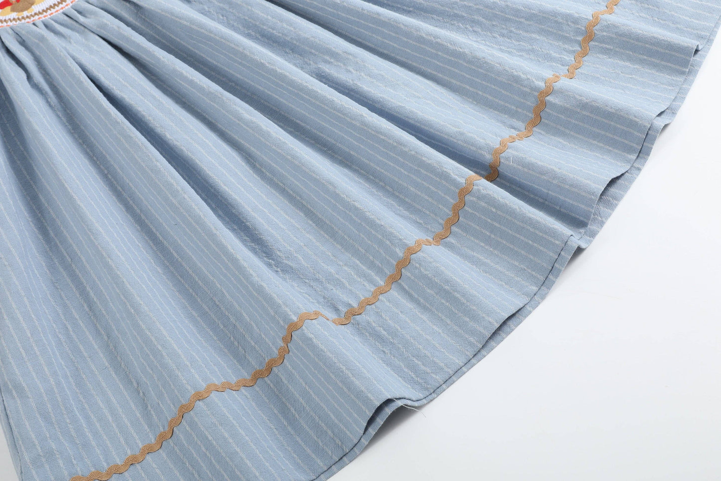 Light Blue Pinstripe Turkey Dress
