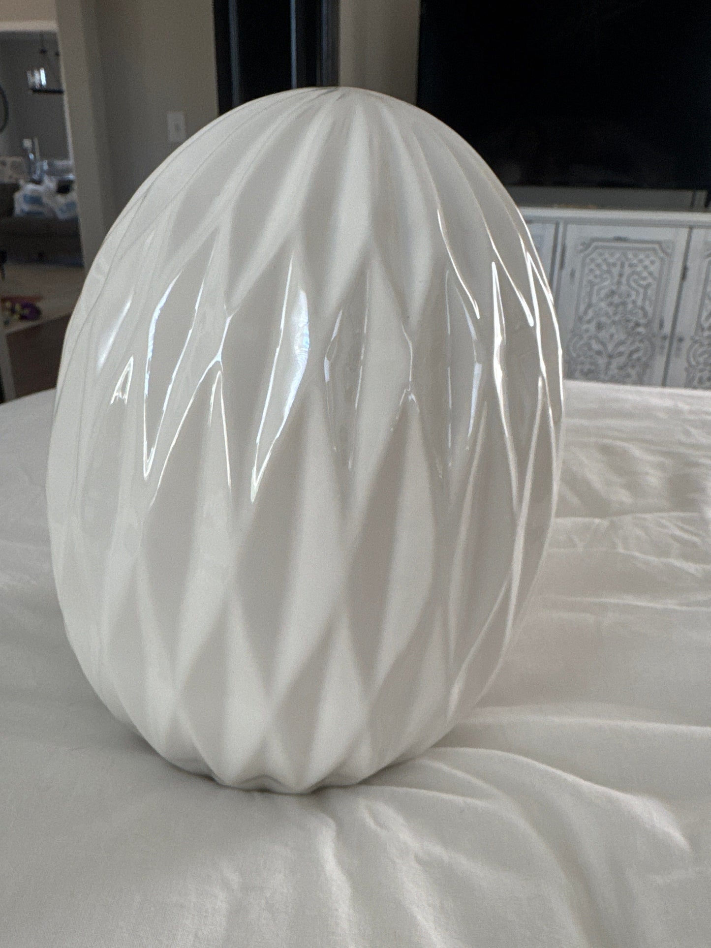 Large White Easter Egg