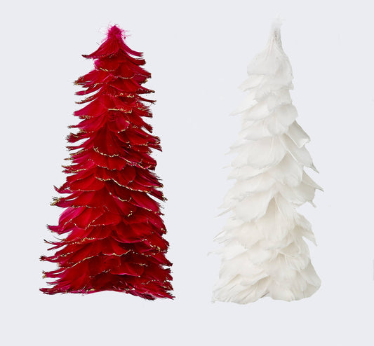 12" Feather Holiday Tree