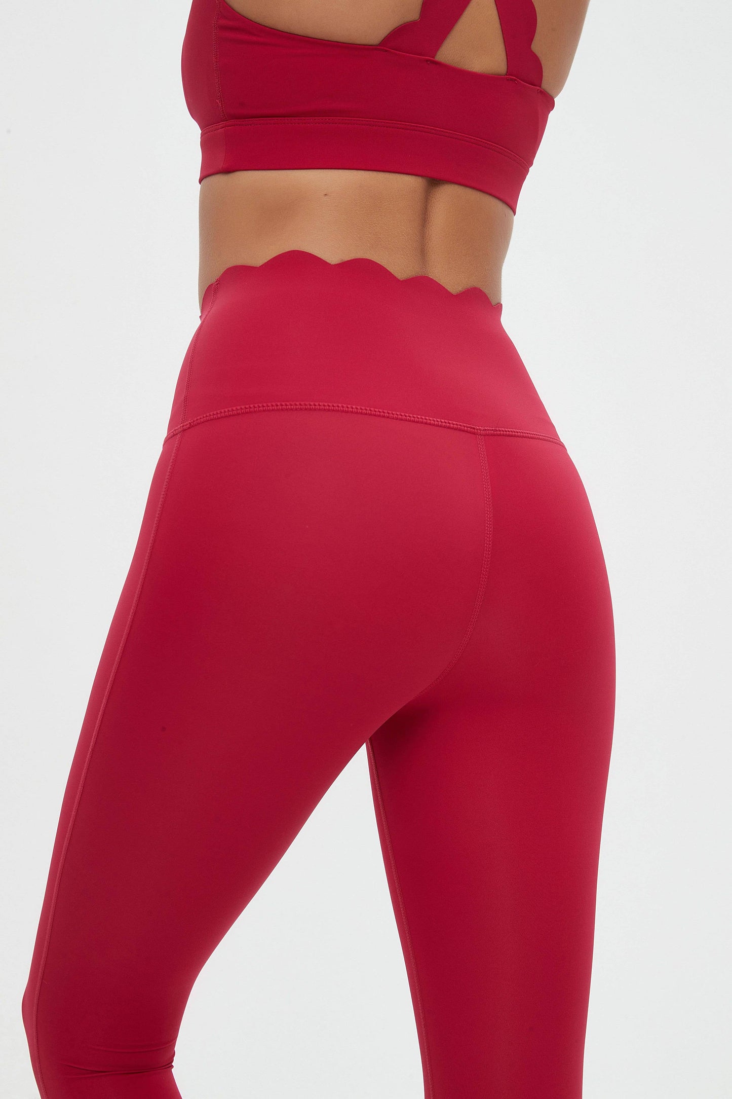 Sylvie Lycra® Scallop High Waist Leggings