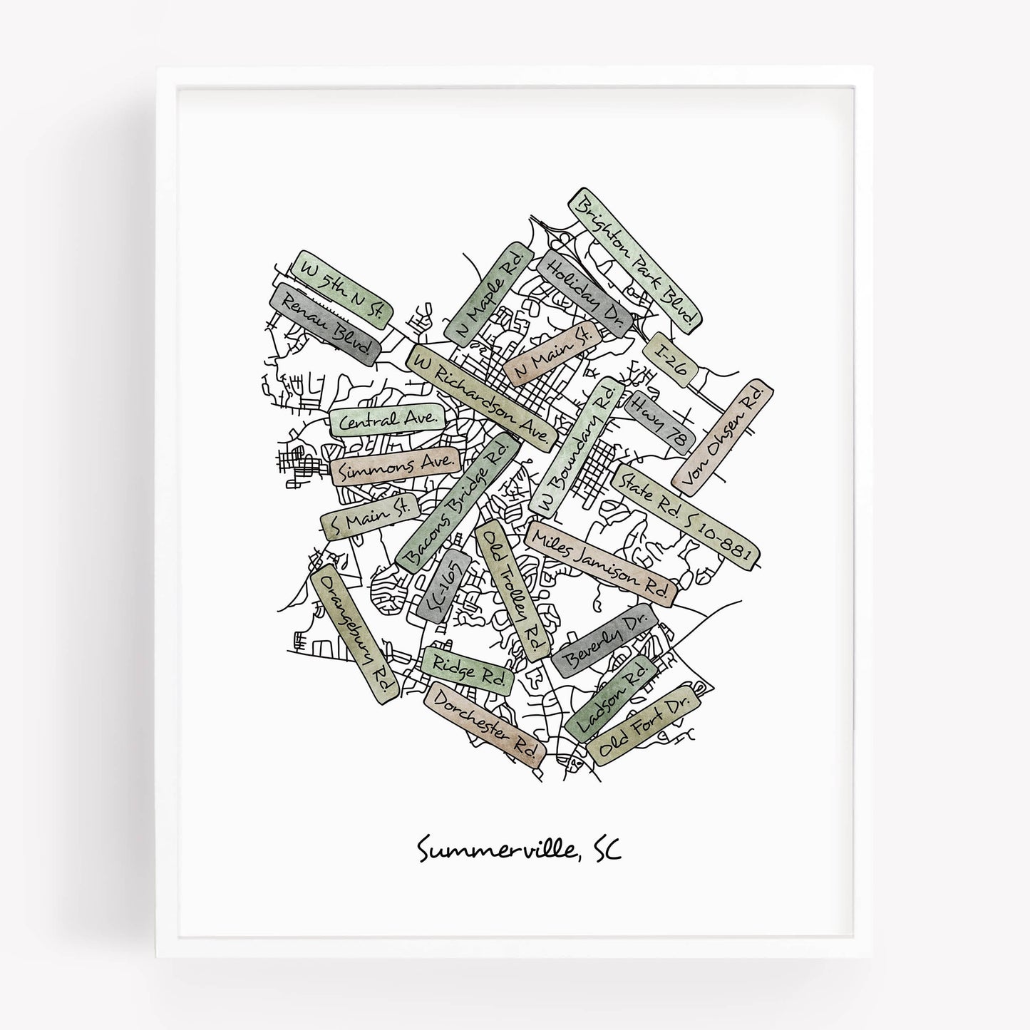 Street Map Print -