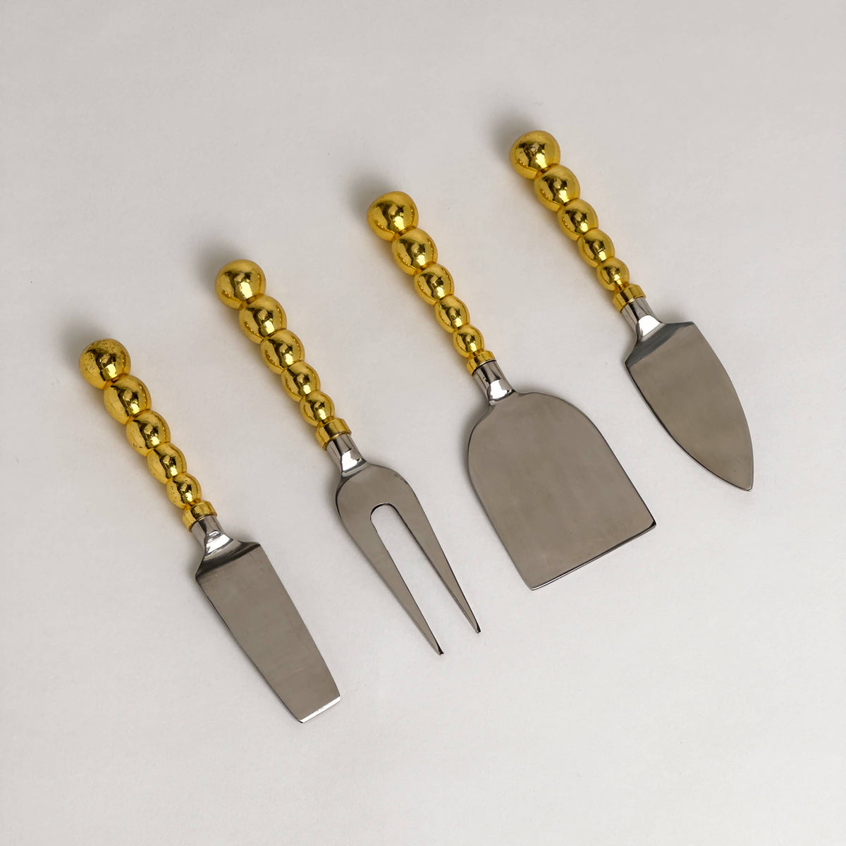 Gold Beaded Cheese Set of 4