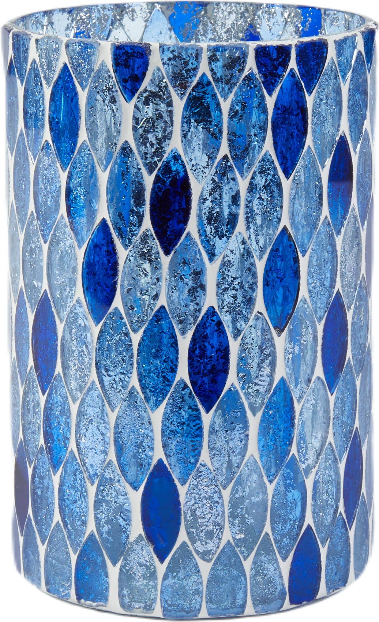 Blue Mosaic Large Lantern