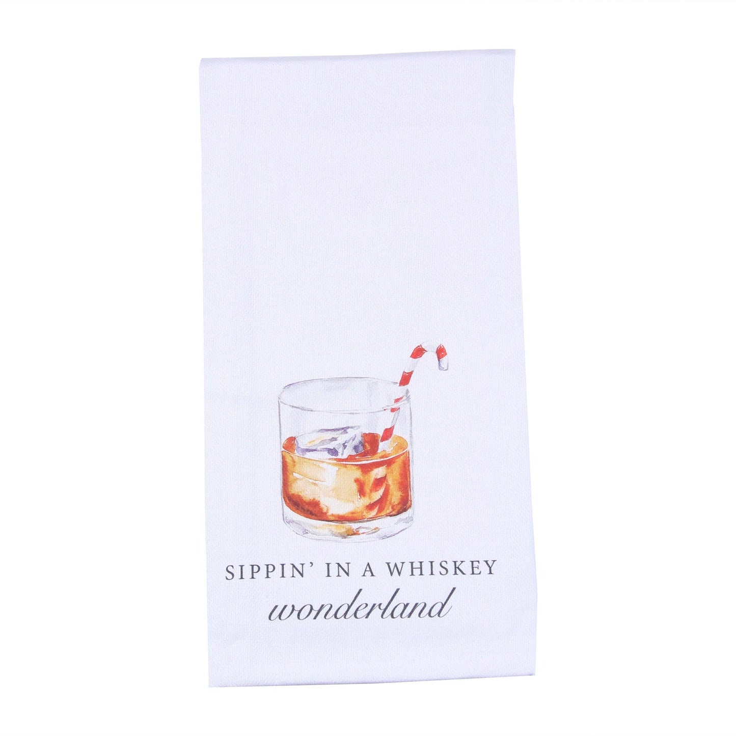 Sipping In A Whiskey Wonderland Tea Towel