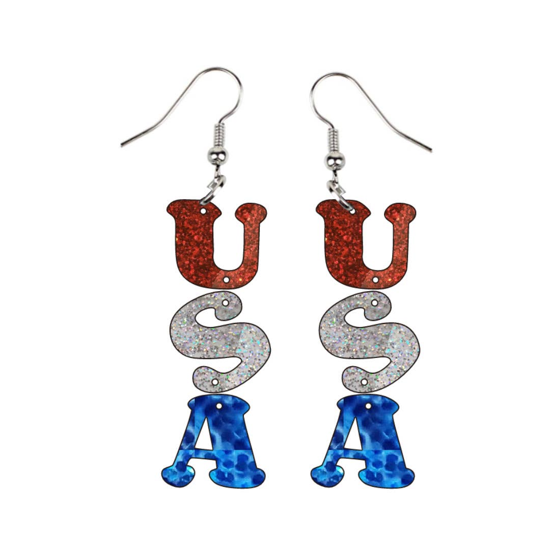 USA 250th Anniversary Acrylic Earrings