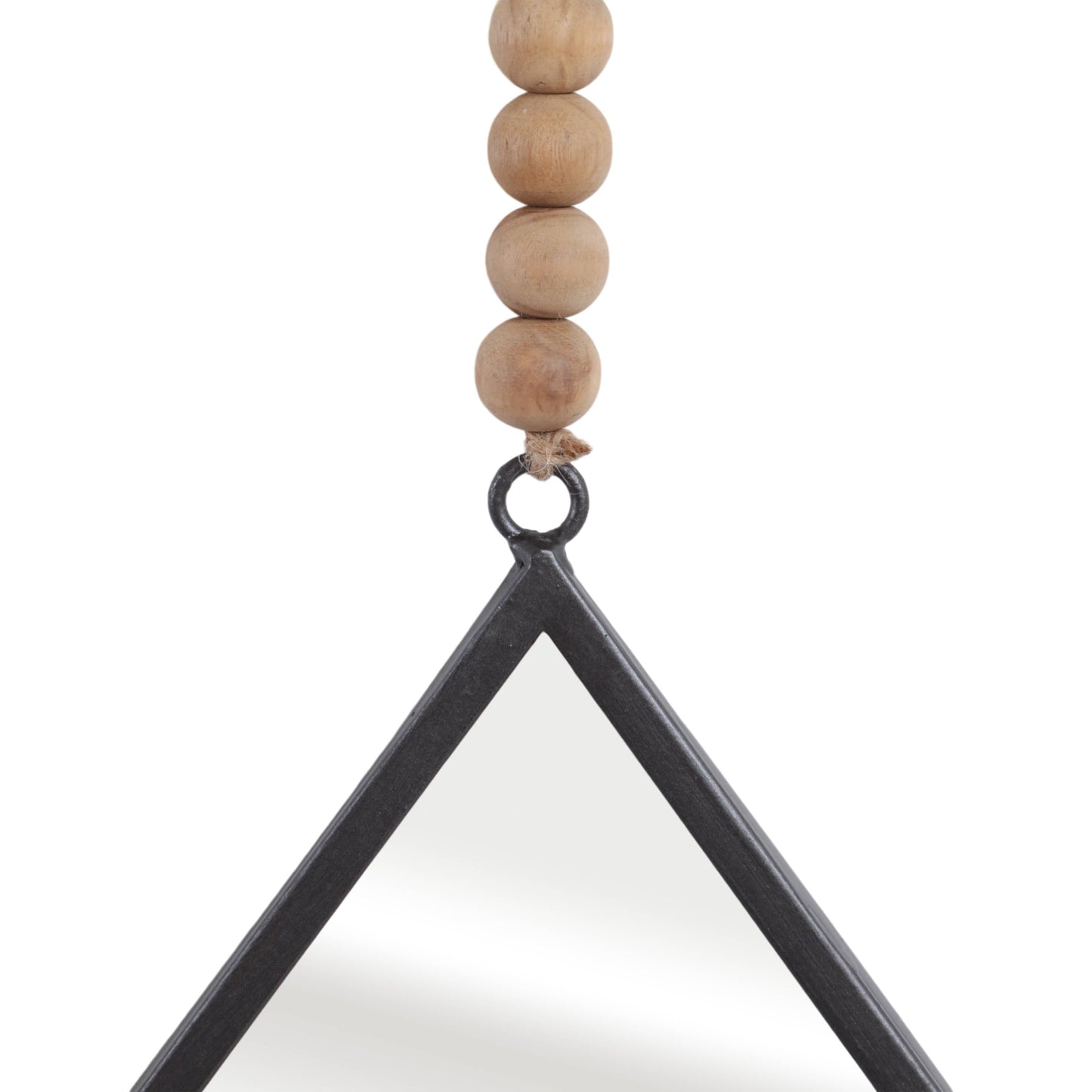 Wall Mirror Set of 2 - Silver Metal Wood Teardrop, 11/14 in.