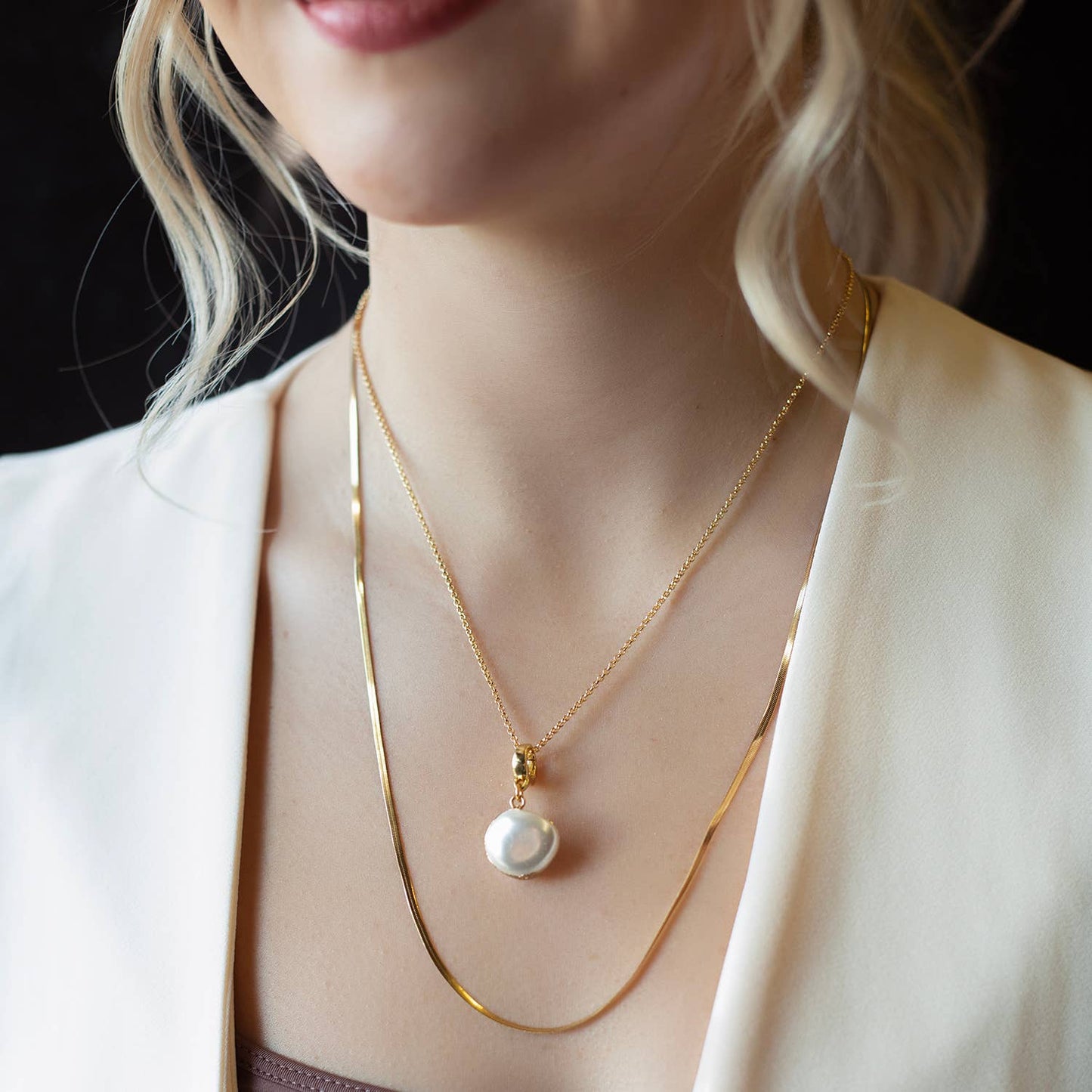 Large Pearl Charm, Charm Bar| Charm Necklace, Bag Charm