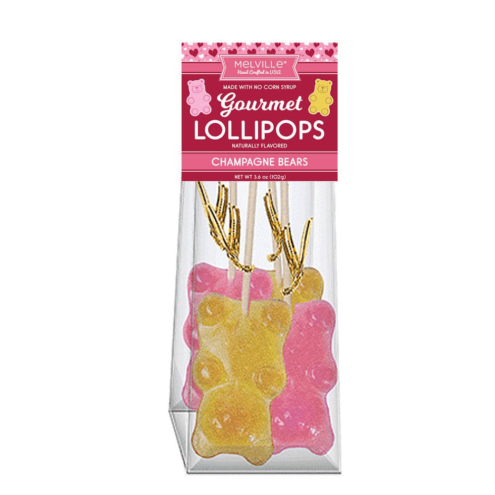 Champagne Bear Lollipops - Assorted