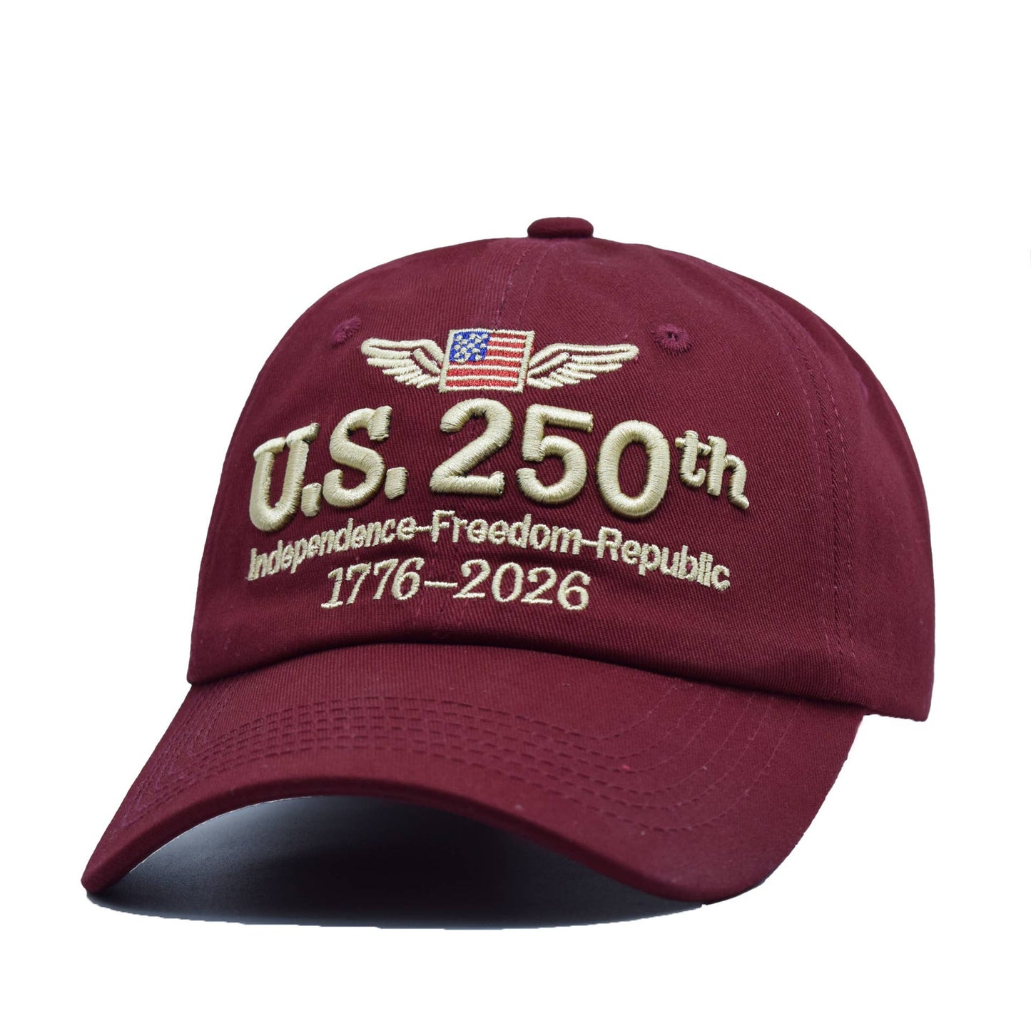 250th Anniversary Flag Embroidered Baseball Cap