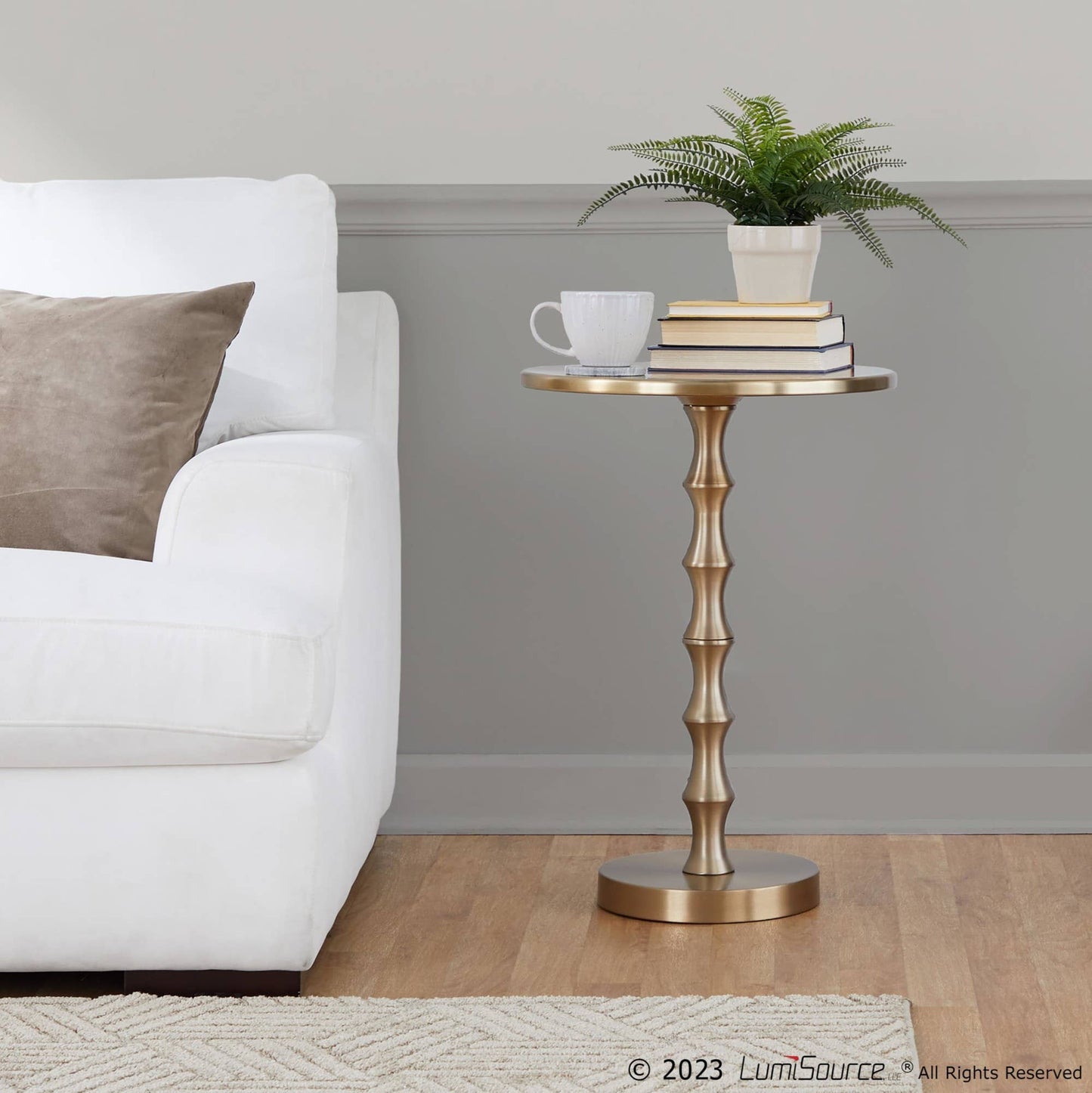 Bora 26.75" Metal Accent Table