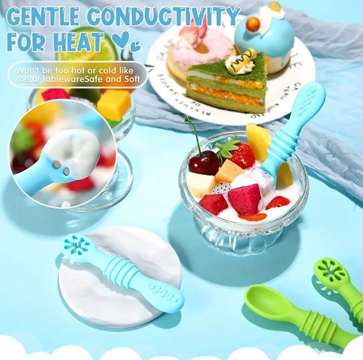 Silicone Spoon & Fork Set