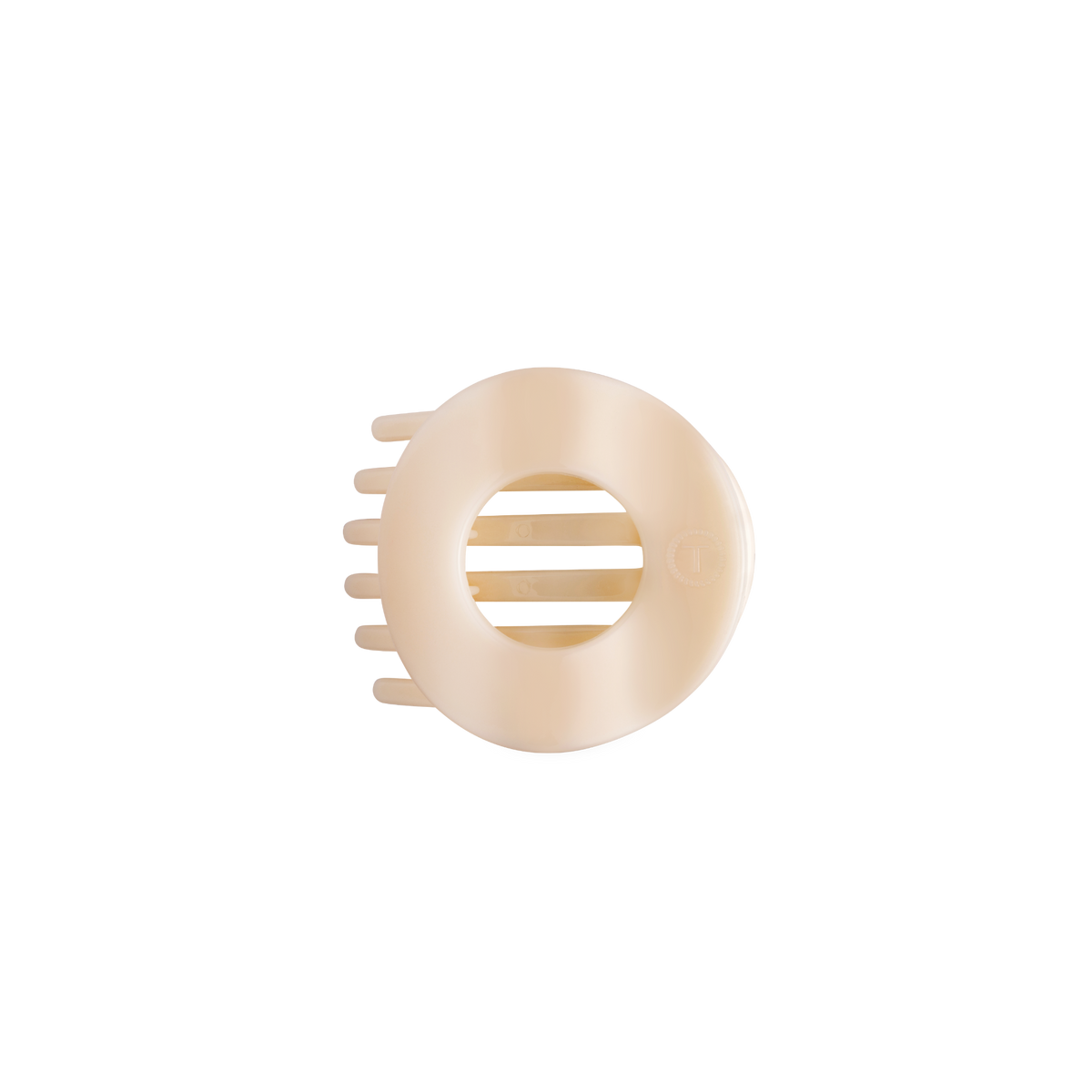 Almond Beige | Small | Flat Circle Hair Clip