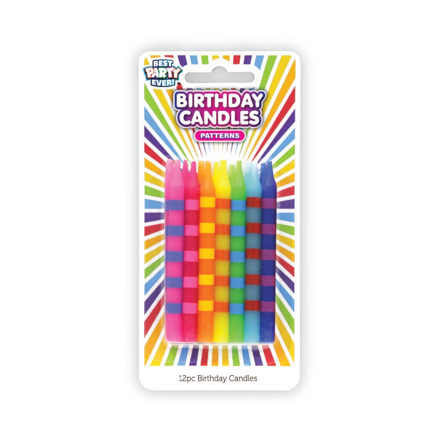Stripe Pattern Birthday Candles