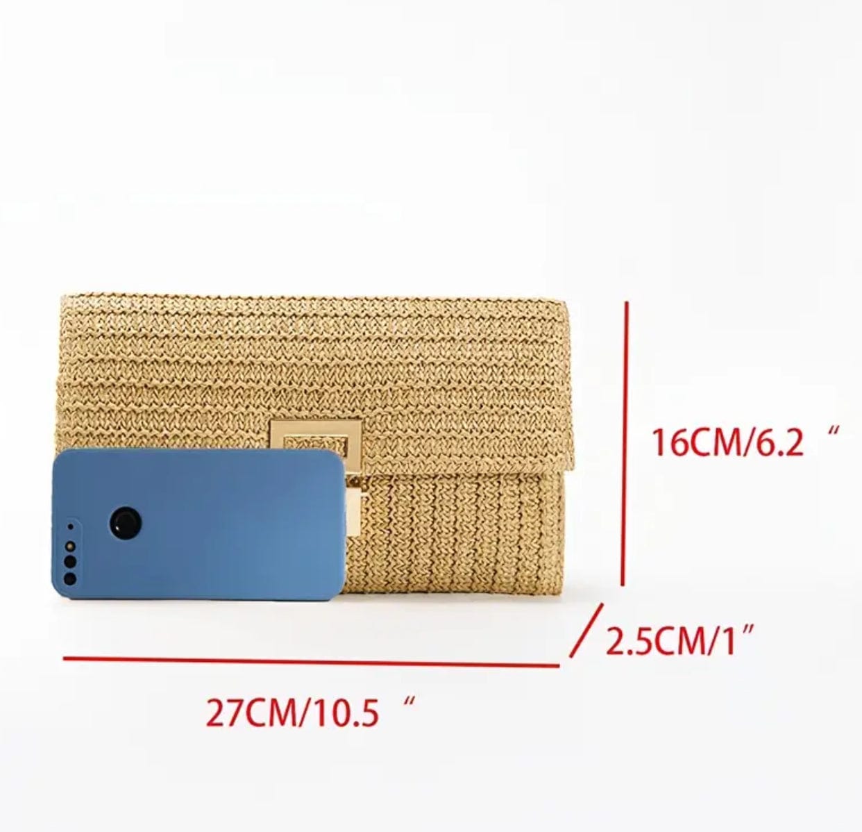 Woven Striped Clutch
