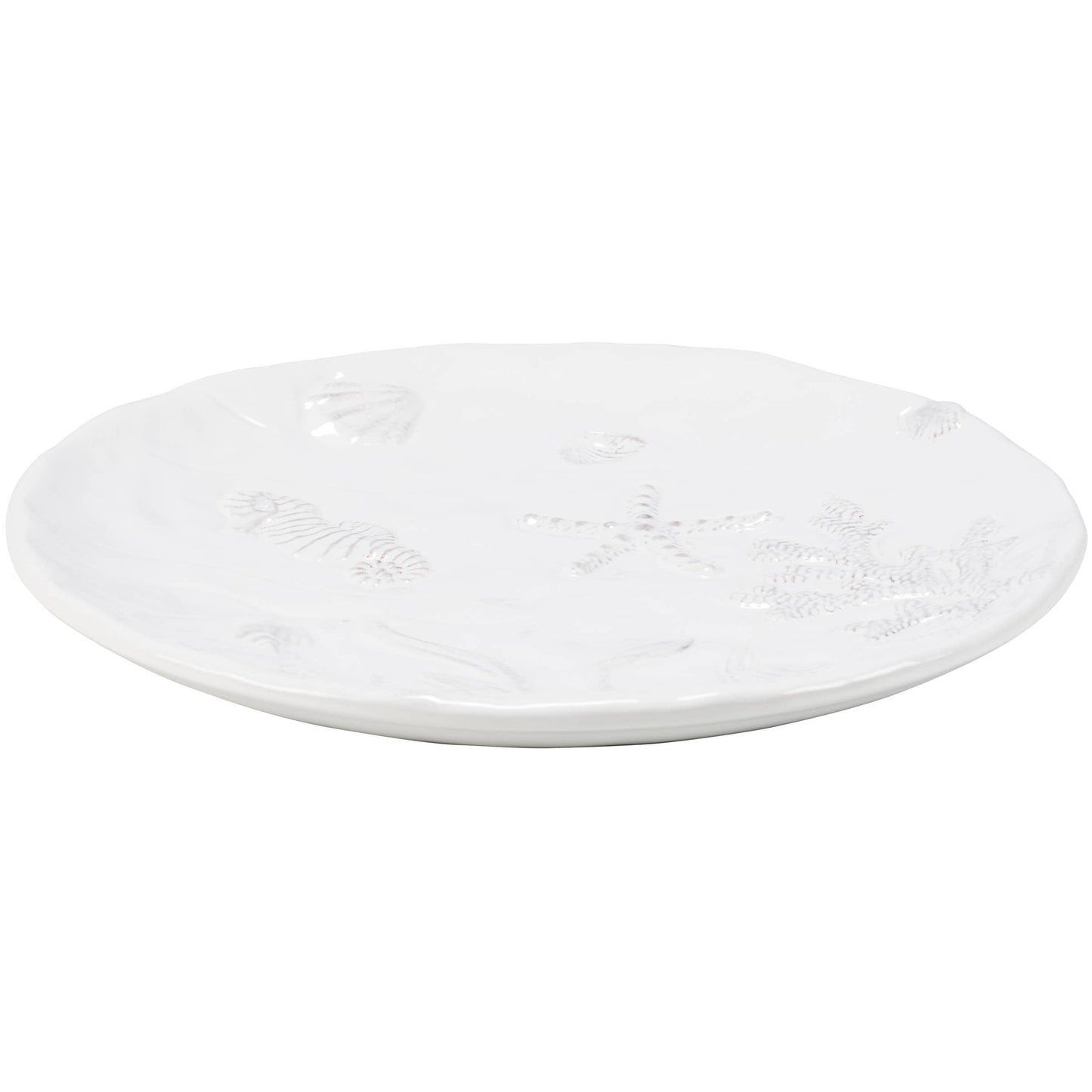 Embossed Beach Dinner Plate