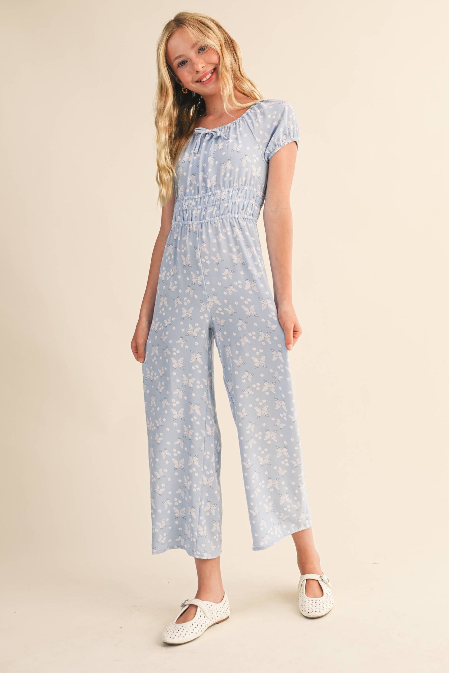 TWEEN KIDS GIRLS PEASANT TOP JULIETTE WAIST JUMPSUIT (7-12)