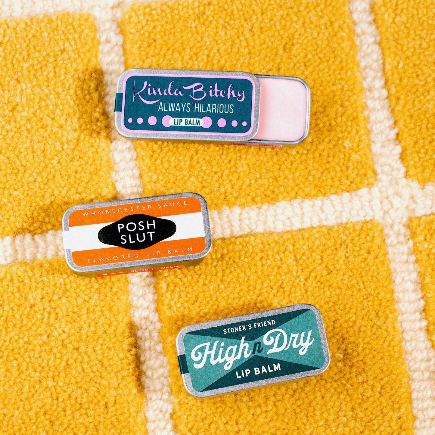 Kinda Bitchy Lip Balm | Funny Old School Tin
