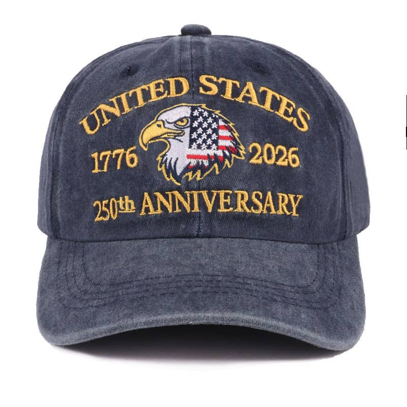 250th Anniversary Flag Eagle Embroidered Baseball Cap