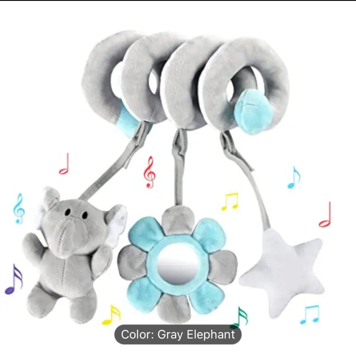 Car Seat Mobile Blue Elephant