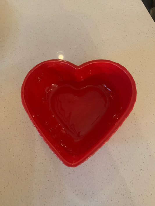 Red Ceramic Heart Dish