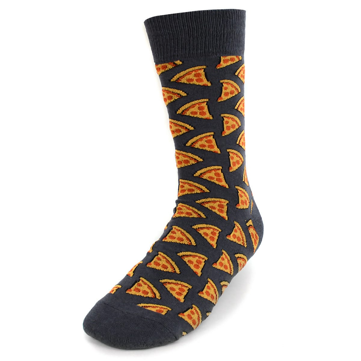 MENS PIZZA SOCKS GRAY
