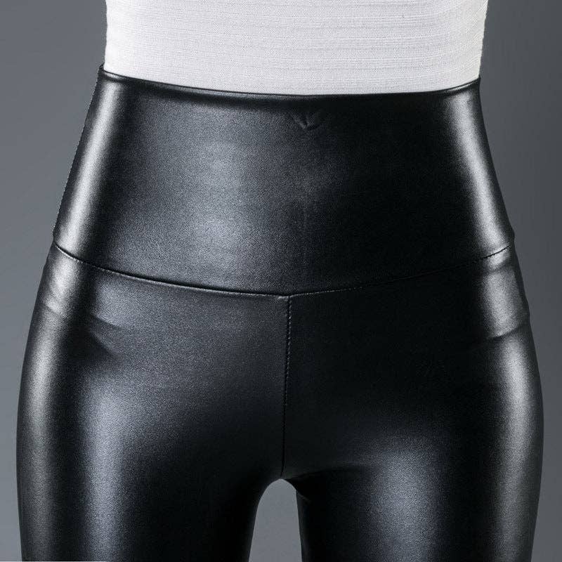 High Waist Leather Pants