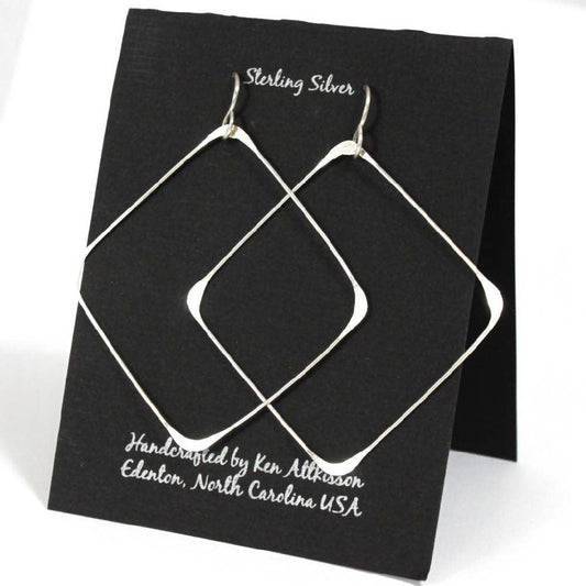 Sterling Silver Earrings Giant Squares