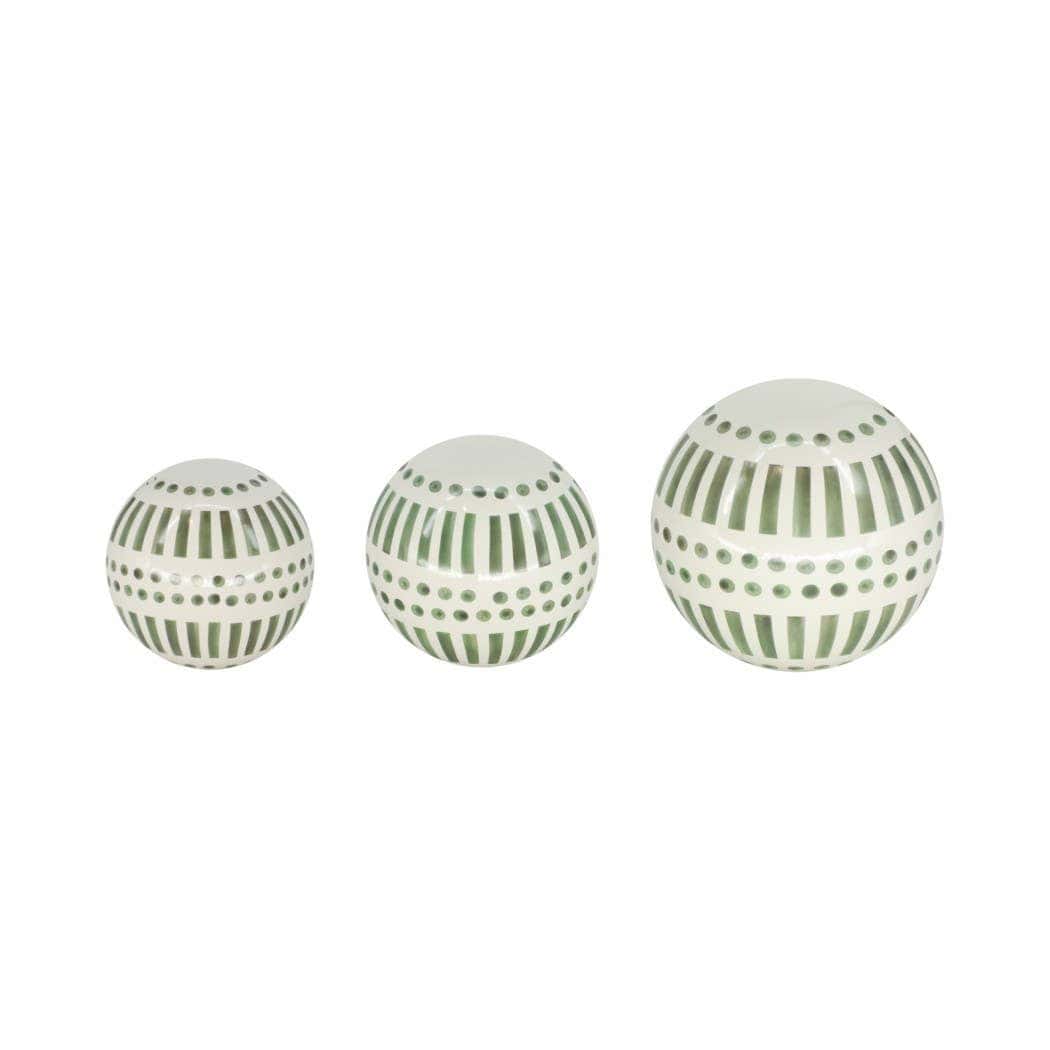 Green Ceramic Modern Line Design, 4/5/6 in.