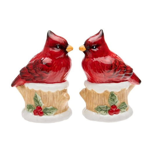 Rustic Cardinal Salt & Pepper Shakers