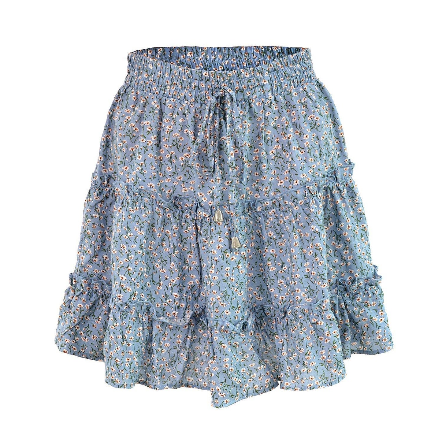 High Waist Ruffles Floral Skirt