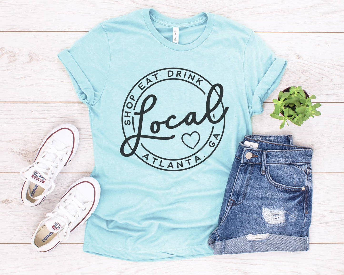 Custom Local Circle Shop Eat Drink Tee NEW COLORS
