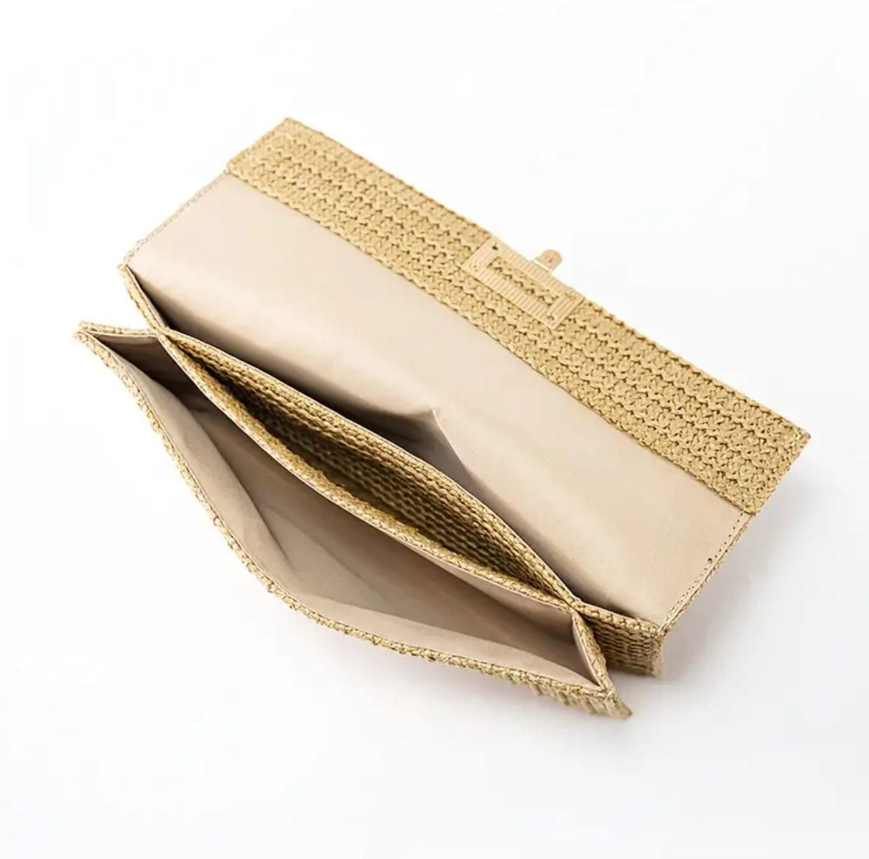 Woven Striped Clutch