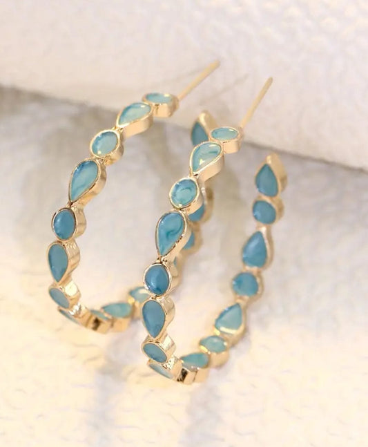 Blue Gemstone Earrings