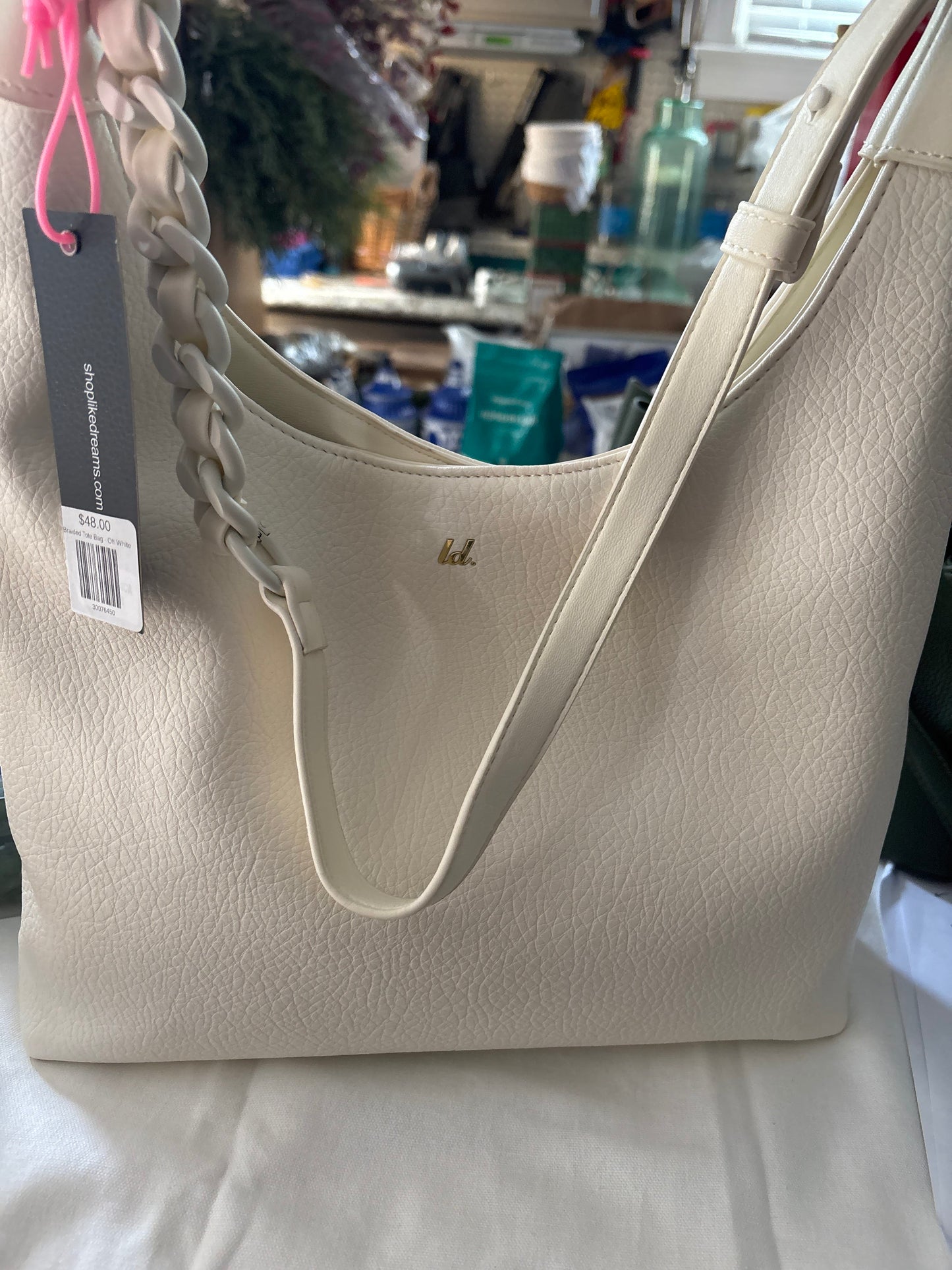 Braided Tote Bag - Off White