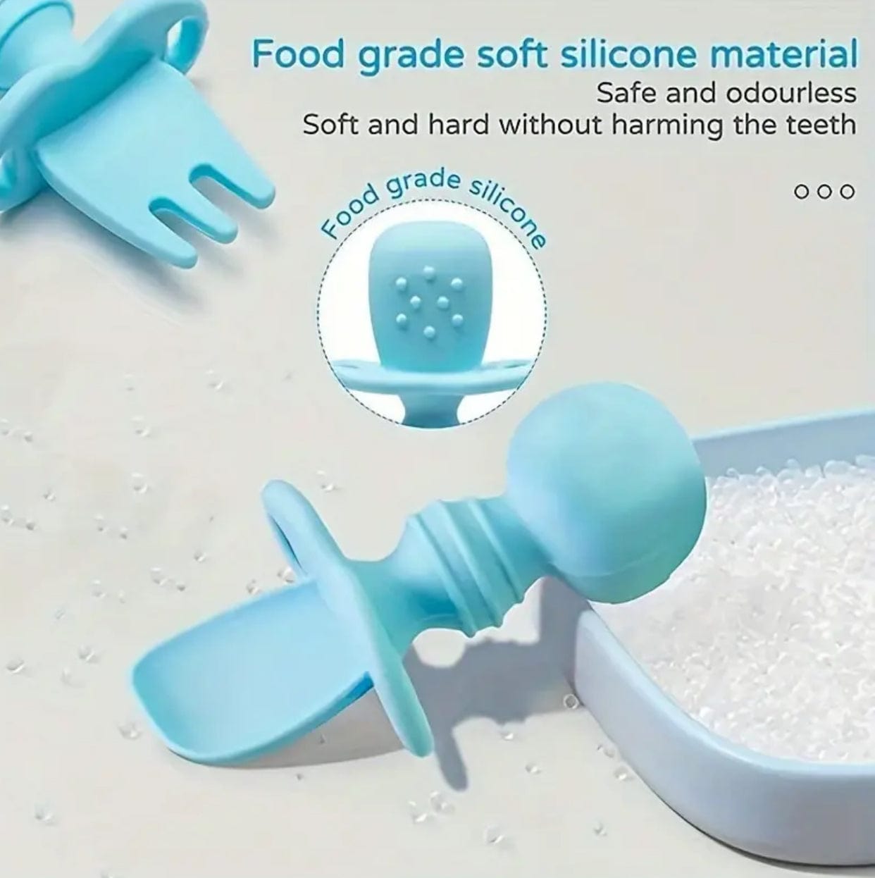 Silicone Spoon & Fork Set