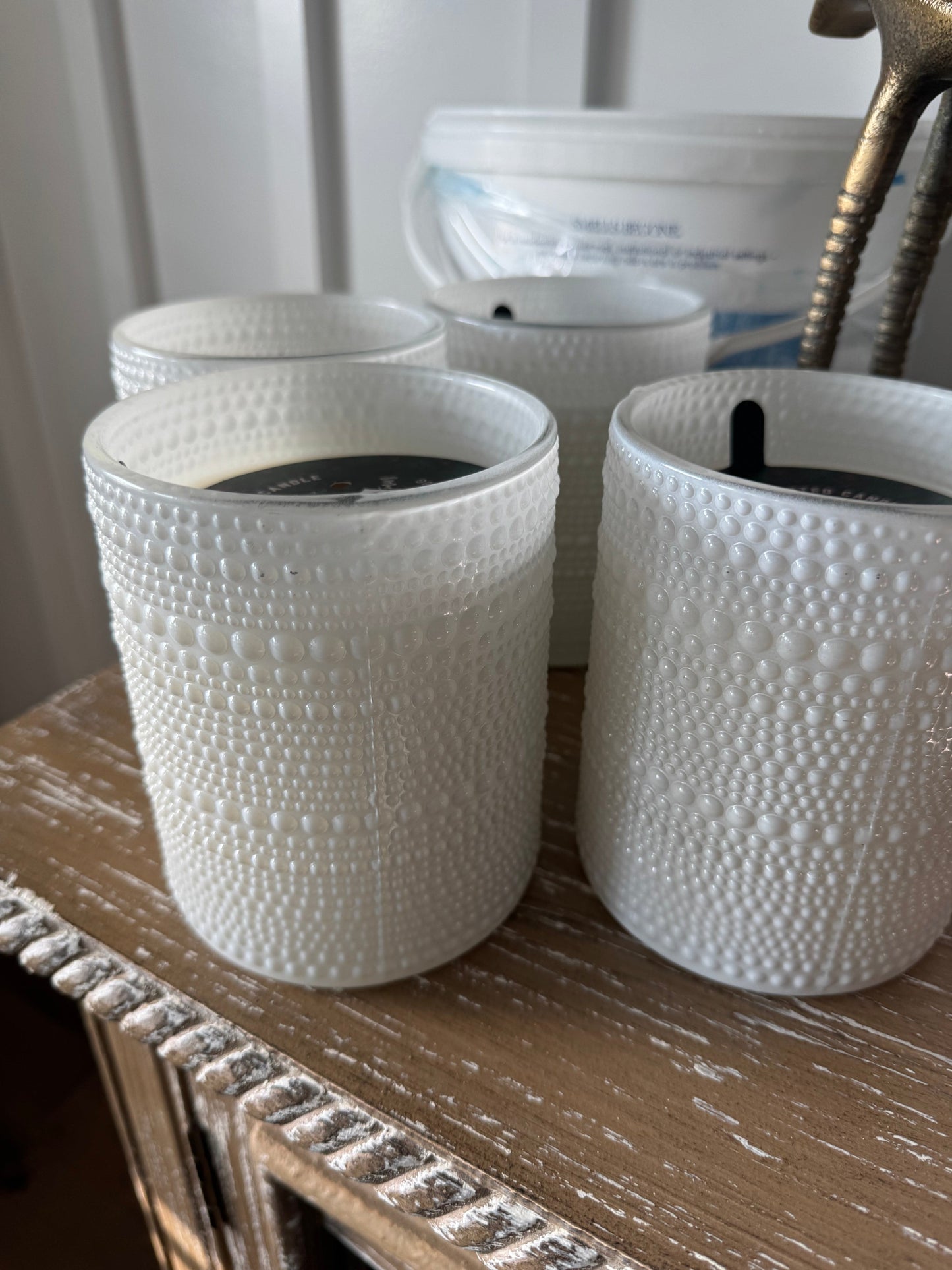 2 Wick Hobnail XMas Candle