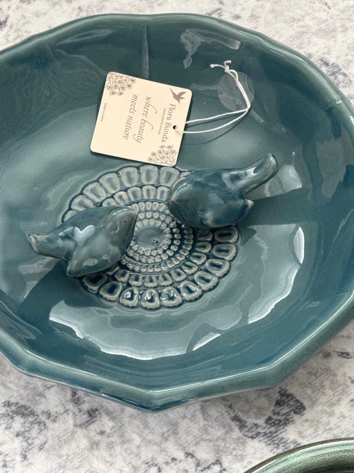 Ceramic Bird Feeder/bath