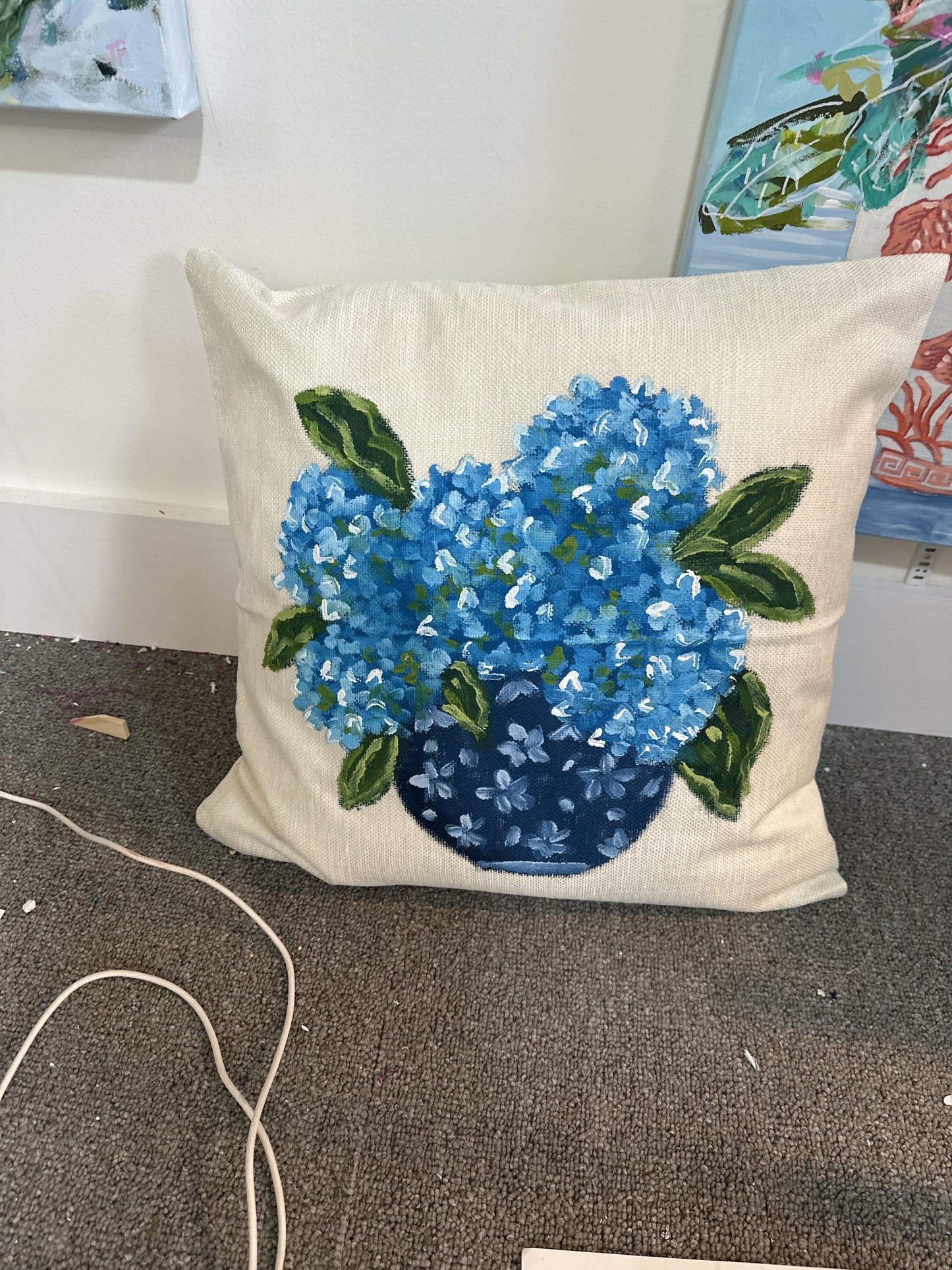 Hand painted pillow
