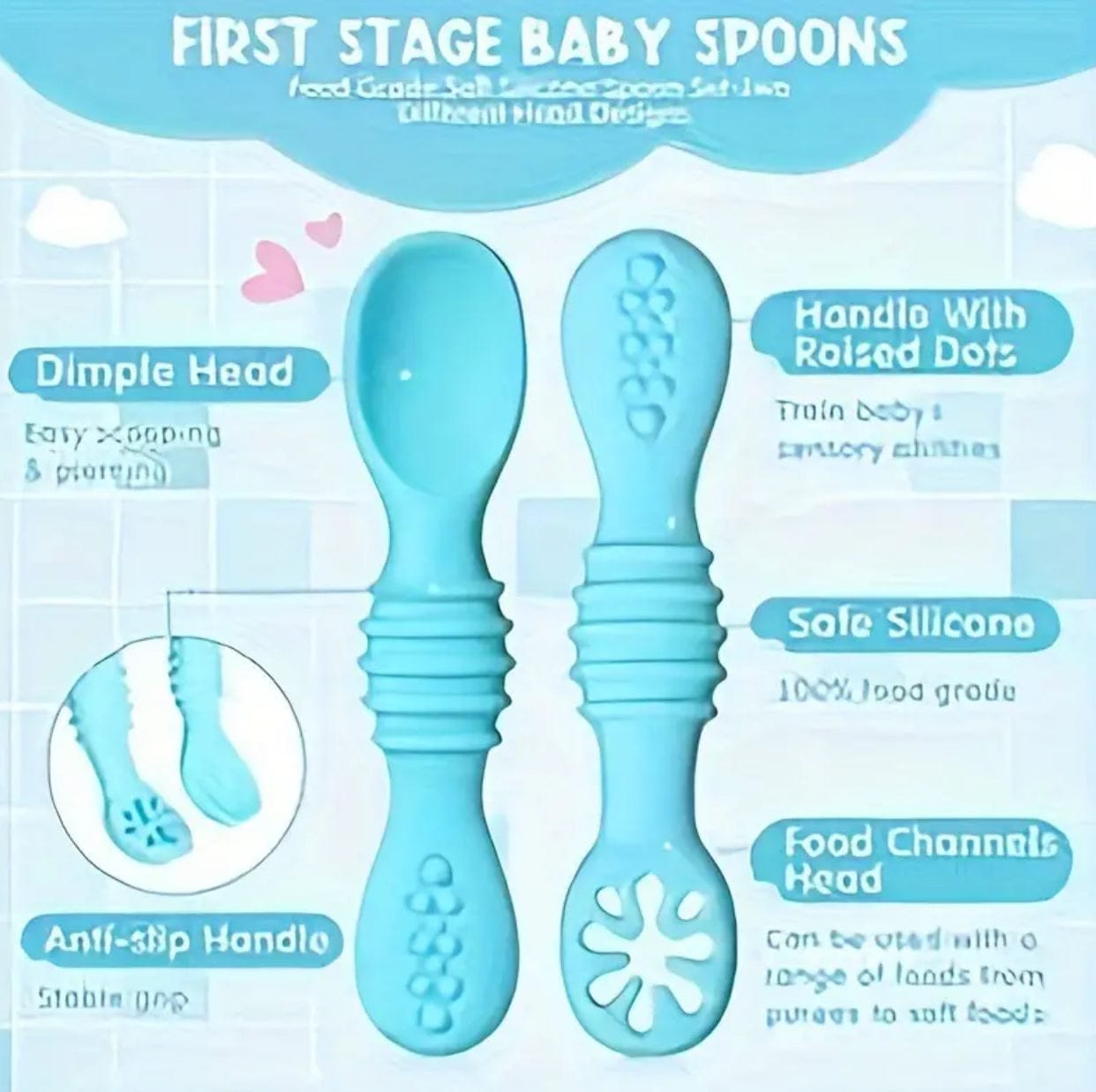 Silicone Spoon & Fork Set